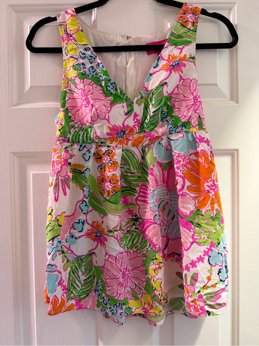 Lilly Pulitzer Multicolor Floral V-Neck Tank